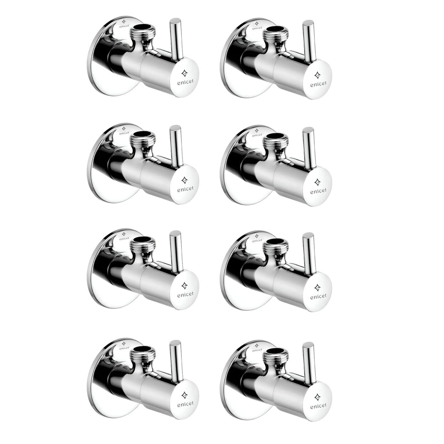 ENICET Brass Angle Valve With Wall Flange, Angle Wall for Bathroom and wash Basin, Wall Angle for washroom, Angle Cocke for Kitchen