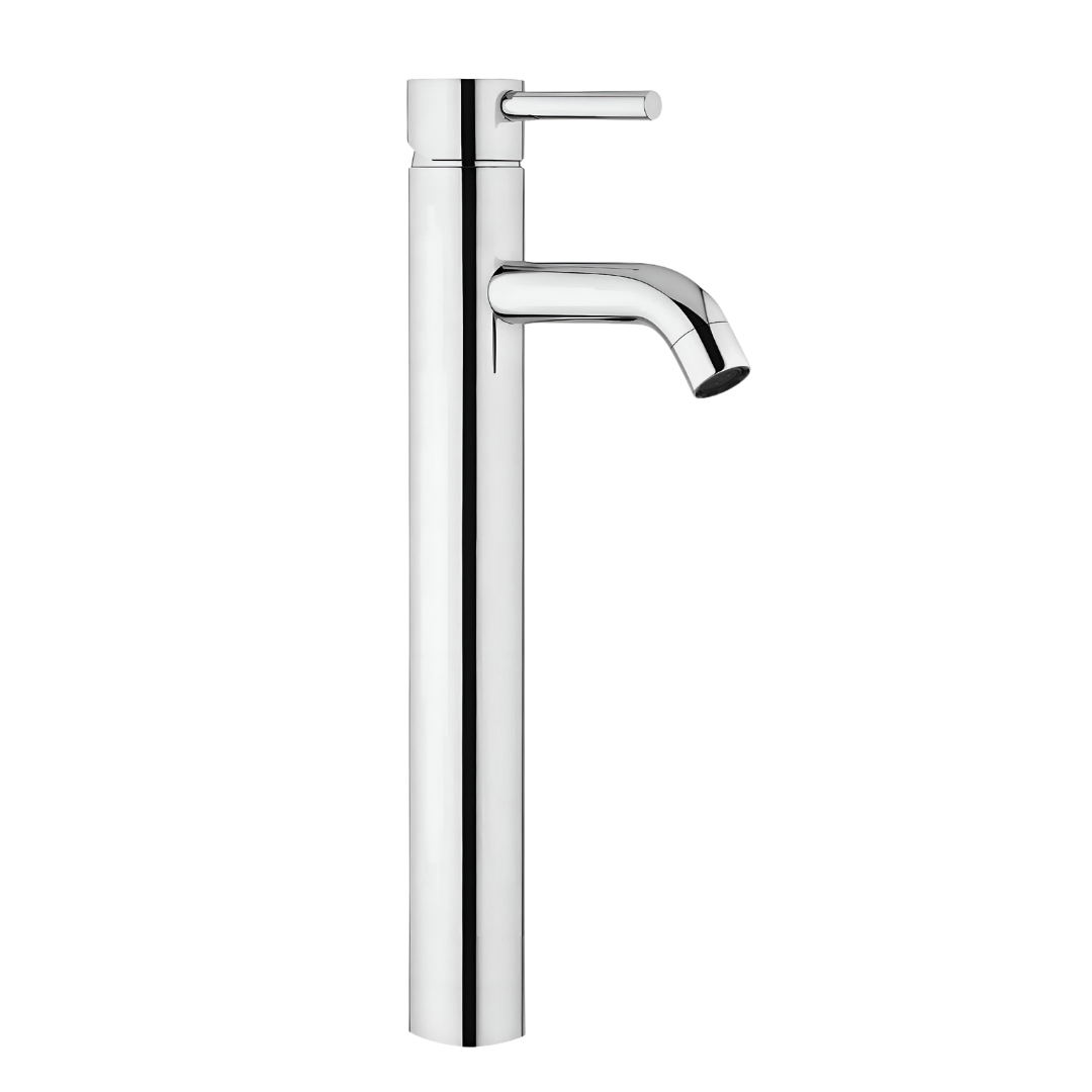 ENICET rust-resistant Single Lever Basin Mixer, 12 Inch Long Body, Chrome Finish, Hot and Cold Water Mixer Tap, 7 Years Warranty, Bathroom Wash Basin Tap