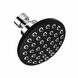 ENICET 4 Inch Overhead Round Shape Shower Head only, Round Shower for Bathroom,Rain Flow Overhead Shower Without Arm full body,Chrome Finish (Black)
