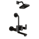 Enicet Wall Mixer with Overhead Shower Set - Matte Black - Enicet Bathware