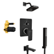 Rain Shower System with Diverter and Hand Shower Set | Enicet