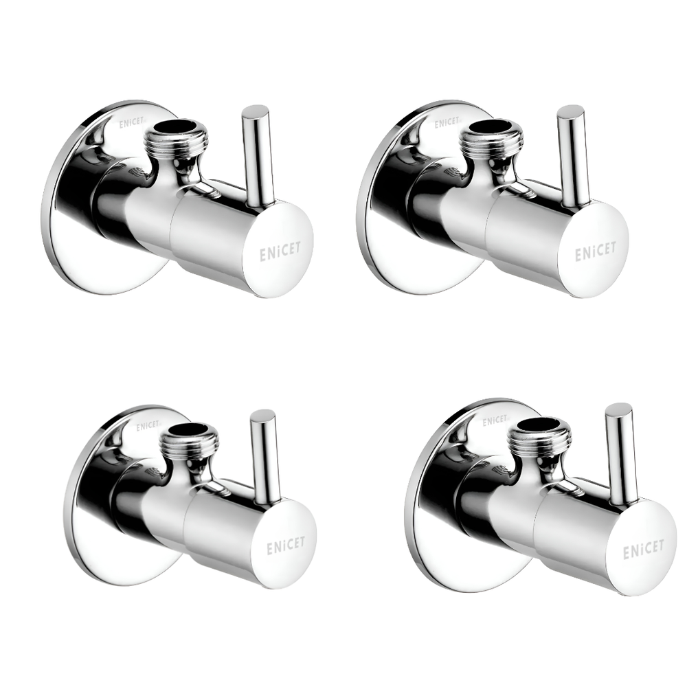 Brass Angle Valve Pack of 4 - ENICET Rust-Resistant Wall Tap - Enicet Bathware