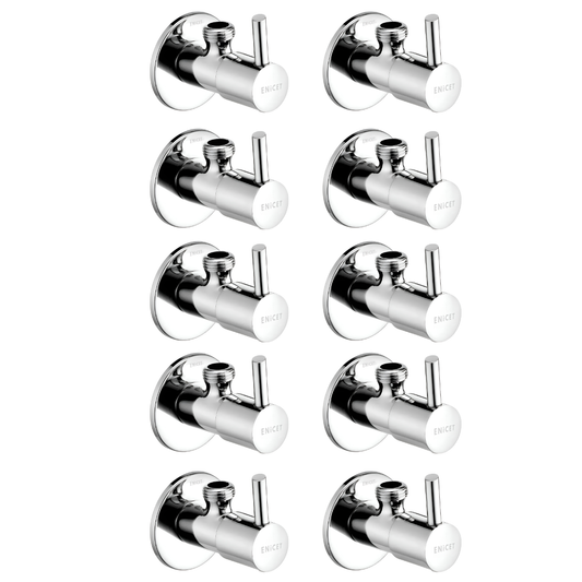 ENICET Brass Angle Valve With Wall Flange, Angle Wall for Bathroom and wash Basin, Wall Angle for washroom, Angle Cocke for Kitchen