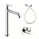 High Neck Pillar Tap - ENICET 12-Inch SS-304 Chrome Basin Faucet - Enicet Bathware
