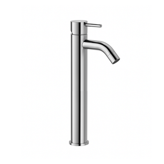 ENICET rust-resistant Single Lever Basin Mixer, 12 Inch Long Body, Chrome Finish, Hot and Cold Water Mixer Tap, 7 Years Warranty, Bathroom Wash Basin Tap