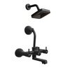 Matte Black Full Shower Set - ENICET Premium Brass Wall Mixer - Enicet Bathware