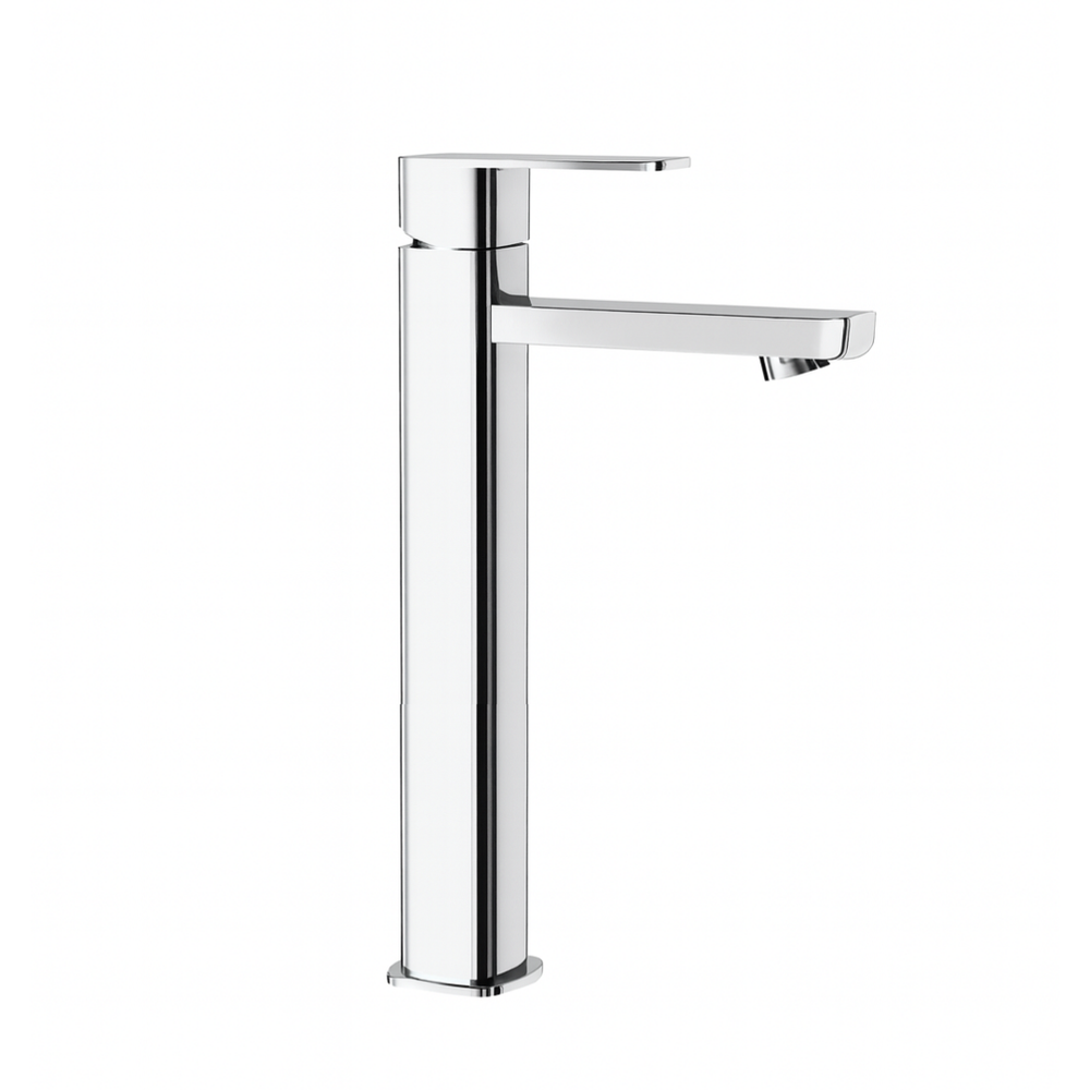 ENICET rust-resistant Single Lever Basin Mixer, 12 Inch Long Body, Chrome Finish, Hot and Cold Water Mixer Tap, 7 Years Warranty, Bathroom Wash Basin Tap - Enicet Bathware