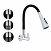 Enicet Flexible Neck Sink Tap for Kitchen, Wall Mount, Chrome Finish, 3 Flow Function, 360 Swinging Swivel Spout, Brass Build, Kitchen Sink Tap - Enicet Bathware