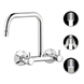 ENICET Sink Mixer with 2 Flow Function, Extended Spout, Chrome Finish, 360 Degree Swinging Swivel Spout, Adjustable Angle Head, Kitchen Sink Mixer Tap