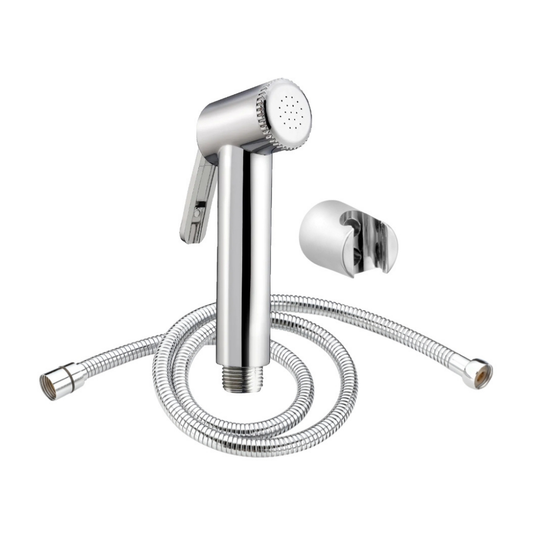 Enicet Health Faucet Gun with 1 Meter Stainless Steel Tube and Holder, Jet Spray for Toilet with Hose and Holder, Hand Jet Bidet Spray for Bathroom