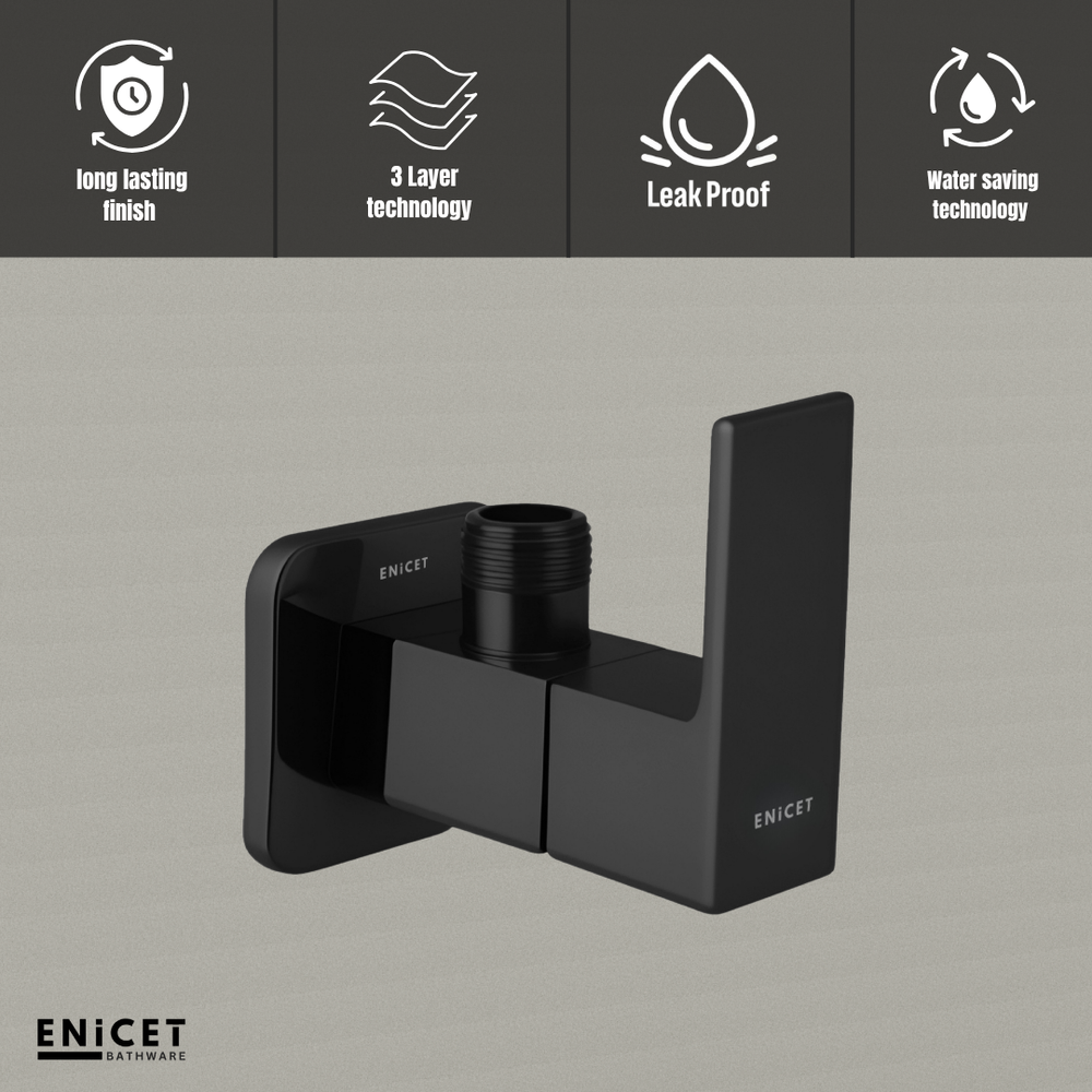 Brass Angle Valve with Wall Flange - ENICET Chrome Tap - Enicet Bathware
