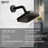 Brass High Flow Diverter Set With Overhead Shower, Black Finish, Bathroom Shower Set, Shower System, Hot And Cold Water Mixer Tap (Black Set) - Enicet Bathware
