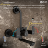Enicet Wall Mixer with Overhead Shower Set - Matte Black - Enicet Bathware