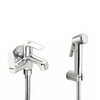 ENICET 2 in 1 Bib Cock with Health Faucet,Brass , 1 Meter Hose & Stand, Two Way Tap for Bathroom with Health Faucet Jet Spray - Enicet Bathware