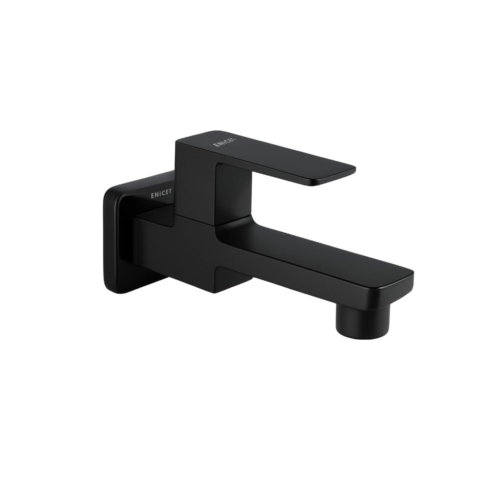 Black Brass Tap for Bathroom - ENICET Long Body Bib Cock - Enicet Bathware