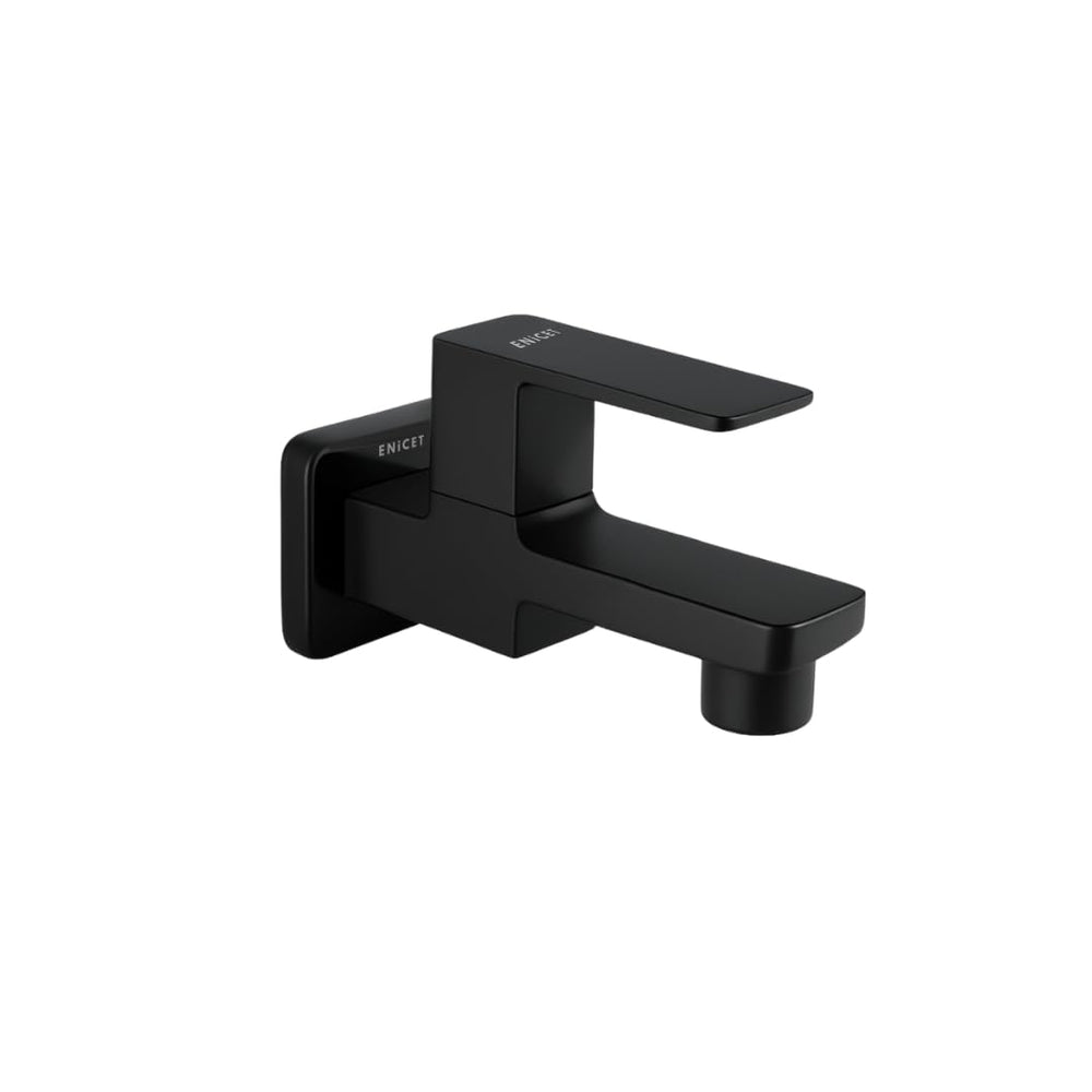 Black Brass Tap for Bathroom - ENICET Short Body Bib Cock - Enicet Bathware