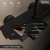 Matte Black Piano Shower Mixer - ENICET 2-Way Brass Valve - Enicet Bathware