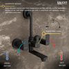 Enicet Wall Mixer with Diverter & - Matte Black - Enicet Bathware