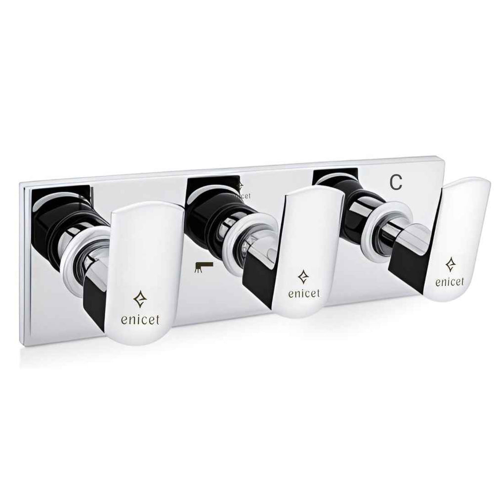 Concealed Wall Mixer High Flow With Exposed Parts & Body – 3-Way Brass Shower Valve | Enicet Bathware