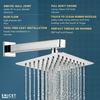 Enicet 6 Inch Rainfall Shower Head with Arm - Ultra Slim SS304 - Enicet Bathware
