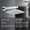 Enicet Single Lever Diverter Set with Spout, 6 Inch Overhead Shower & Hand Shower, High Flow, Rust-Resistant, Chrome Plated Bathroom Shower Set - Enicet Bathware