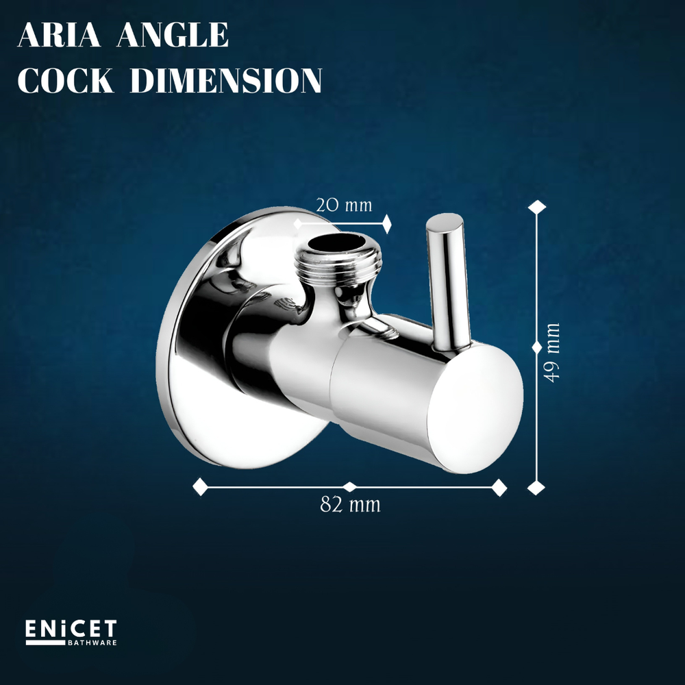 Brass Angle Valve Pack of 4 - ENICET Rust-Resistant Wall Tap - Enicet Bathware