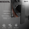 ENICET Matte Black Concealed Shower Set with 7X11 Overhead & Hand Shower | Brass Bathroom Fittings - Enicet Bathware