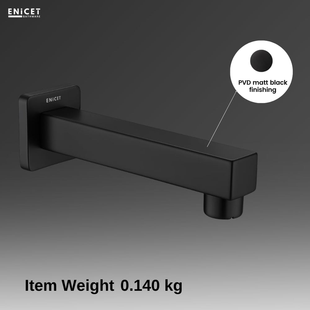 Black Bath Tub Spout - ENICET SS-304 Wall Mounted Spout - Enicet Bathware