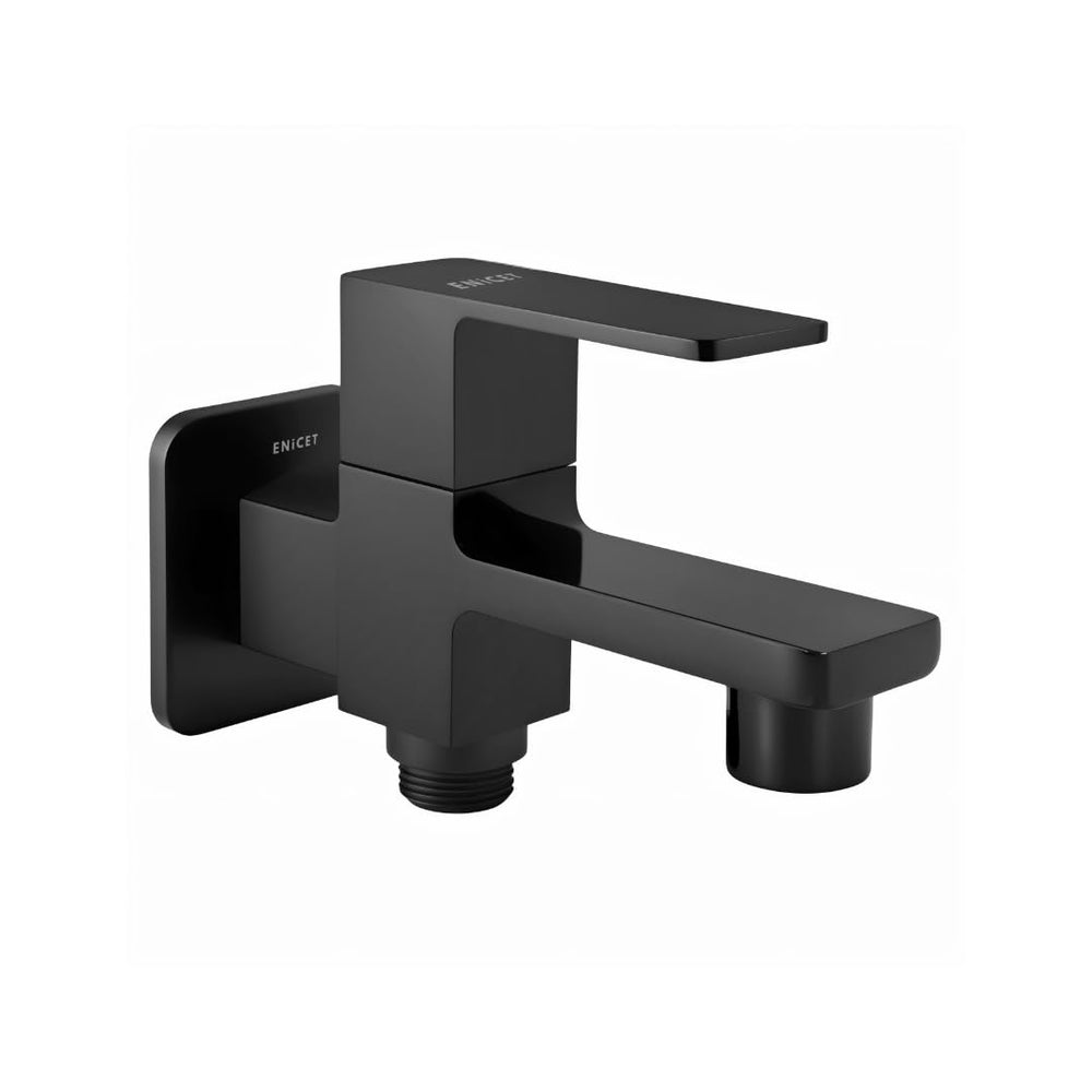 2 in 1 Black Bathroom Tap - ENICET Brass Two Way Bib Cock - Enicet Bathware