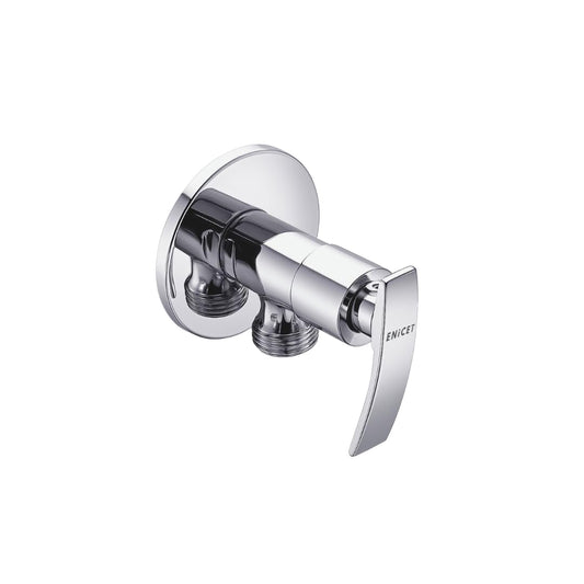 ENICET Brass Angle Valve with Wall Flange, Angle Wall for Bathroom and wash Basin