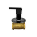 Black Concealed Flush Cock - Pure Brass Bathroom Flush Valve | Premium Toilet Flush Tap