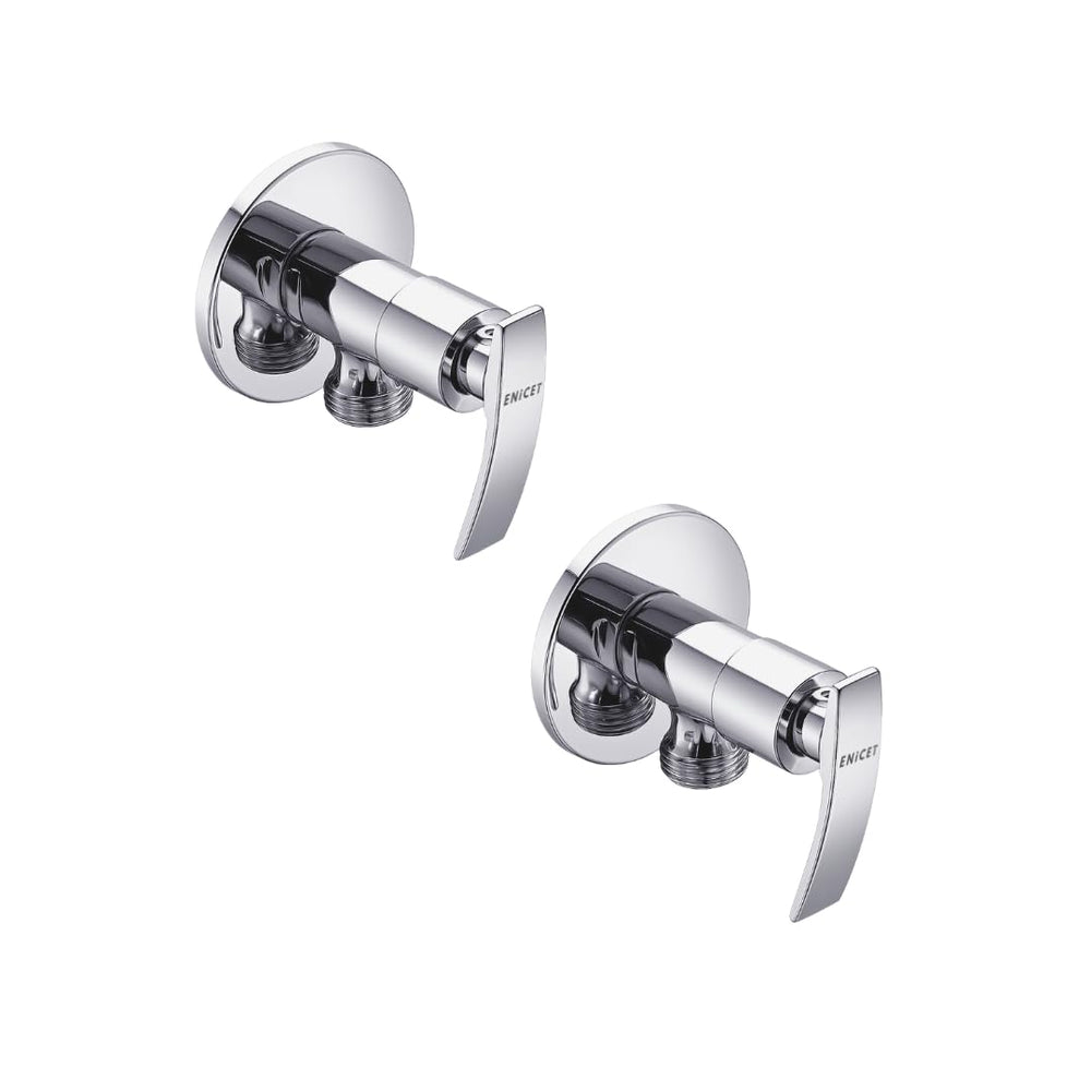 Brass Angle Valve with Flange - ENICET Pack of 2 for Bathroom - Enicet Bathware