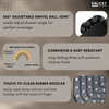 Enicet Wall Mixer with Overhead Shower Set - Matte Black - Enicet Bathware
