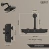 Wall Mixer with Shower Storage - ENICET Matte Black Piano Set - Enicet Bathware