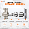 ENICET Concealed WC Flush Valve With Push Button And Cartridge