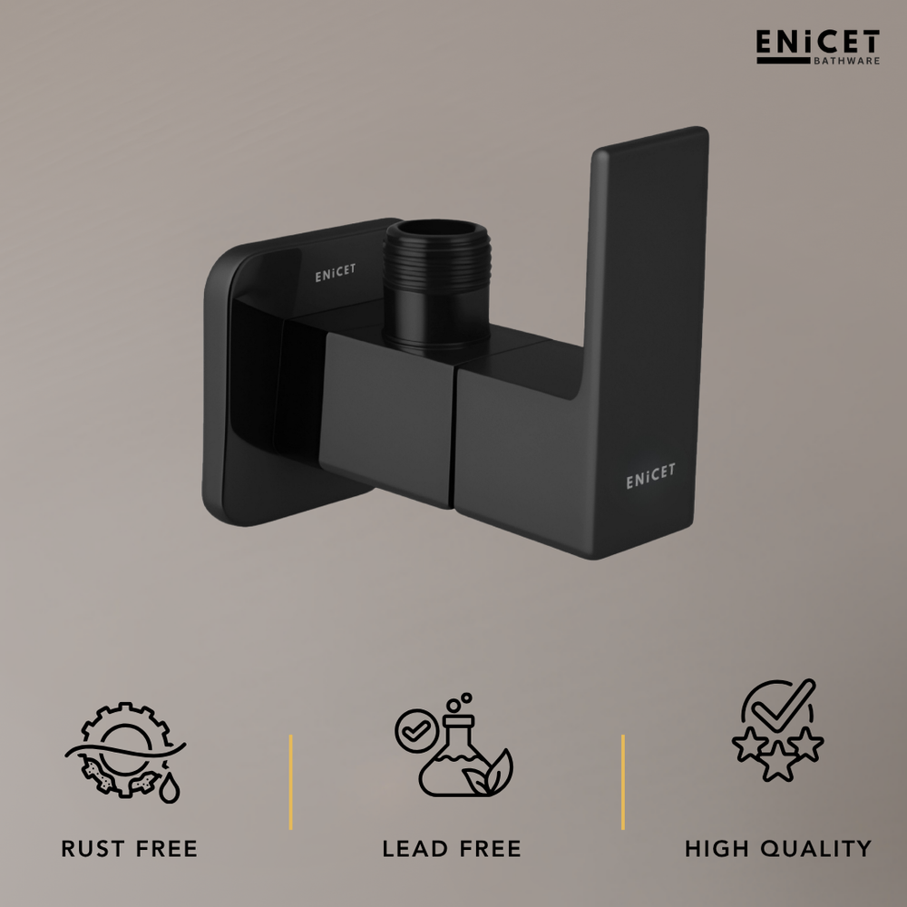 Brass Angle Valve with Wall Flange - ENICET Chrome Tap - Enicet Bathware