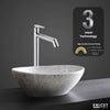 Enicet 12 Inch High Neck Pillar Tap, SS 304, Chrome Finish, 7 Years Warranty, Bathroom Table Top Wash Basin Tap for Home, 12 Inch Tall Extended Body Pillar Cock, Smooth Foam Flow (Brim Silver 02)