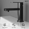 Black Basin Mixer Tap 6 Inch - Single Lever Brass Pillar Cock | Hot Cold Water Mixer