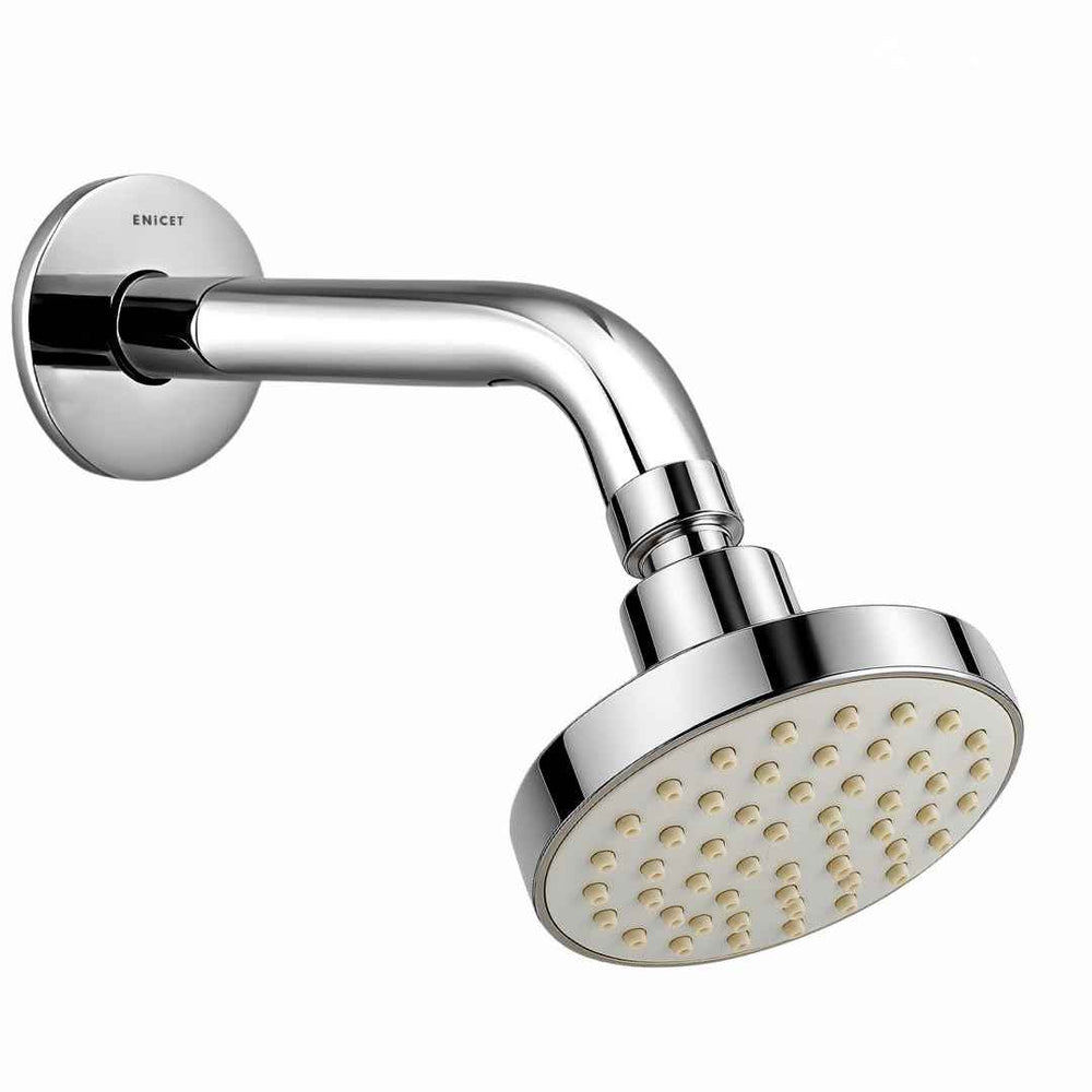 Round Rain Shower Head - ENICET 4 Inch Silver ABS Overhead Shower