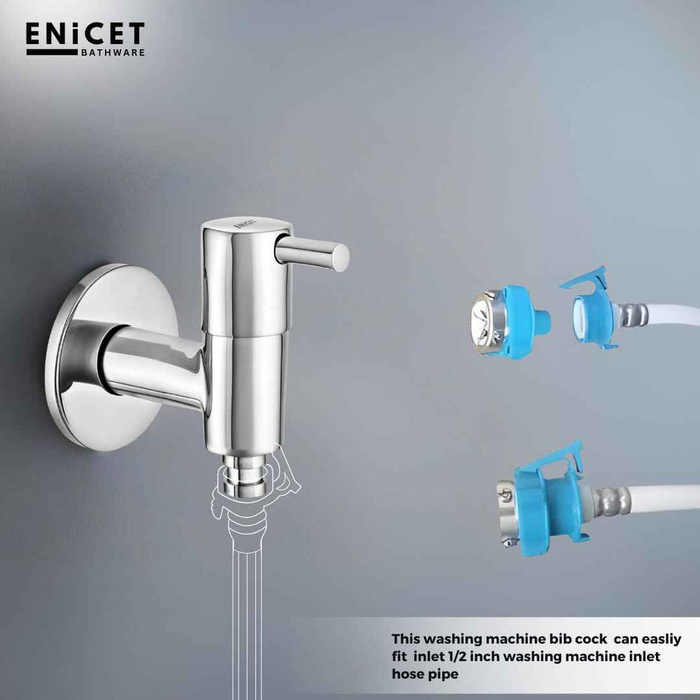 Washing Machine Tap for Bathroom - ENICET Brass Bib Cock