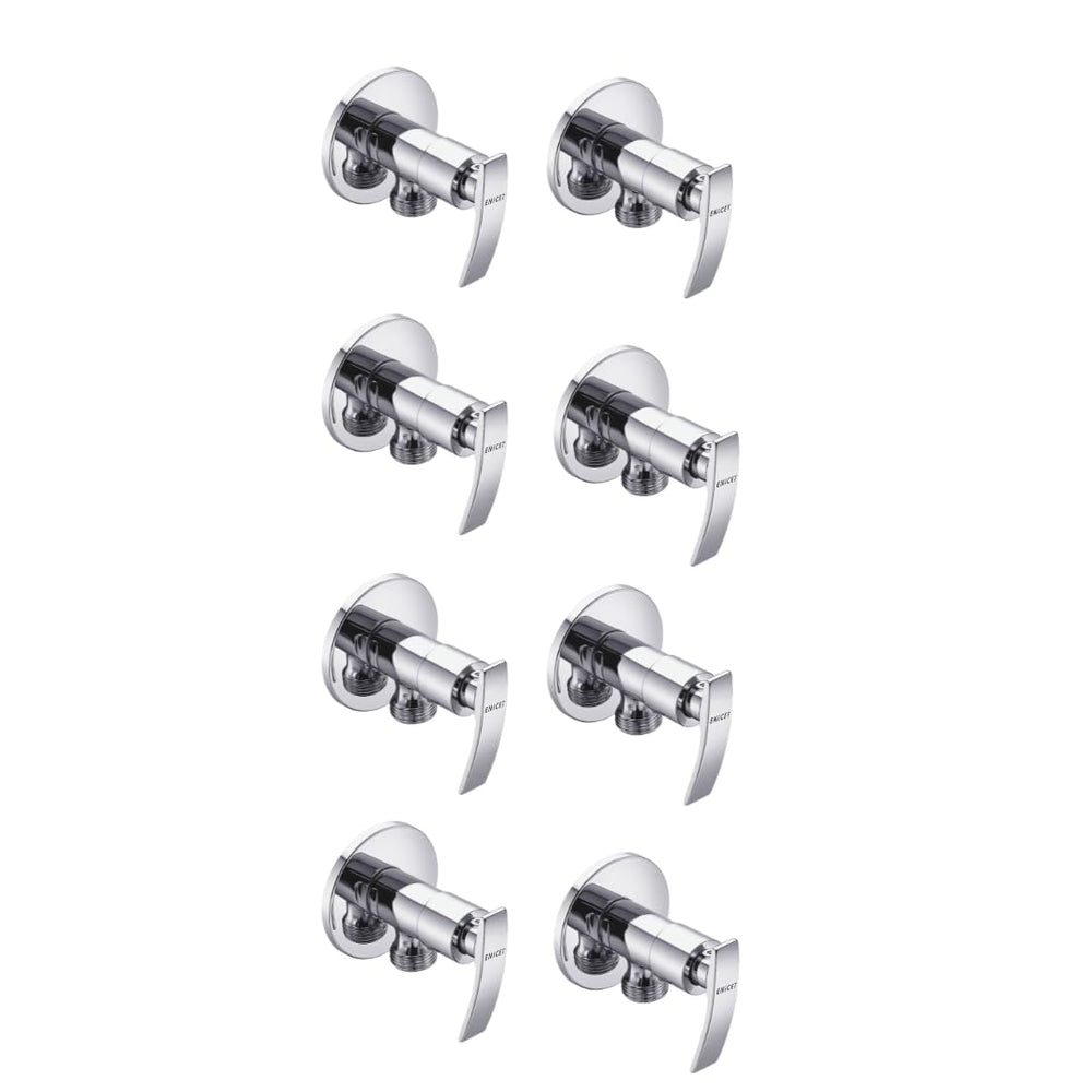 Brass Angle Valve with Flange - ENICET Pack of 8 for Bathroom - Enicet Bathware