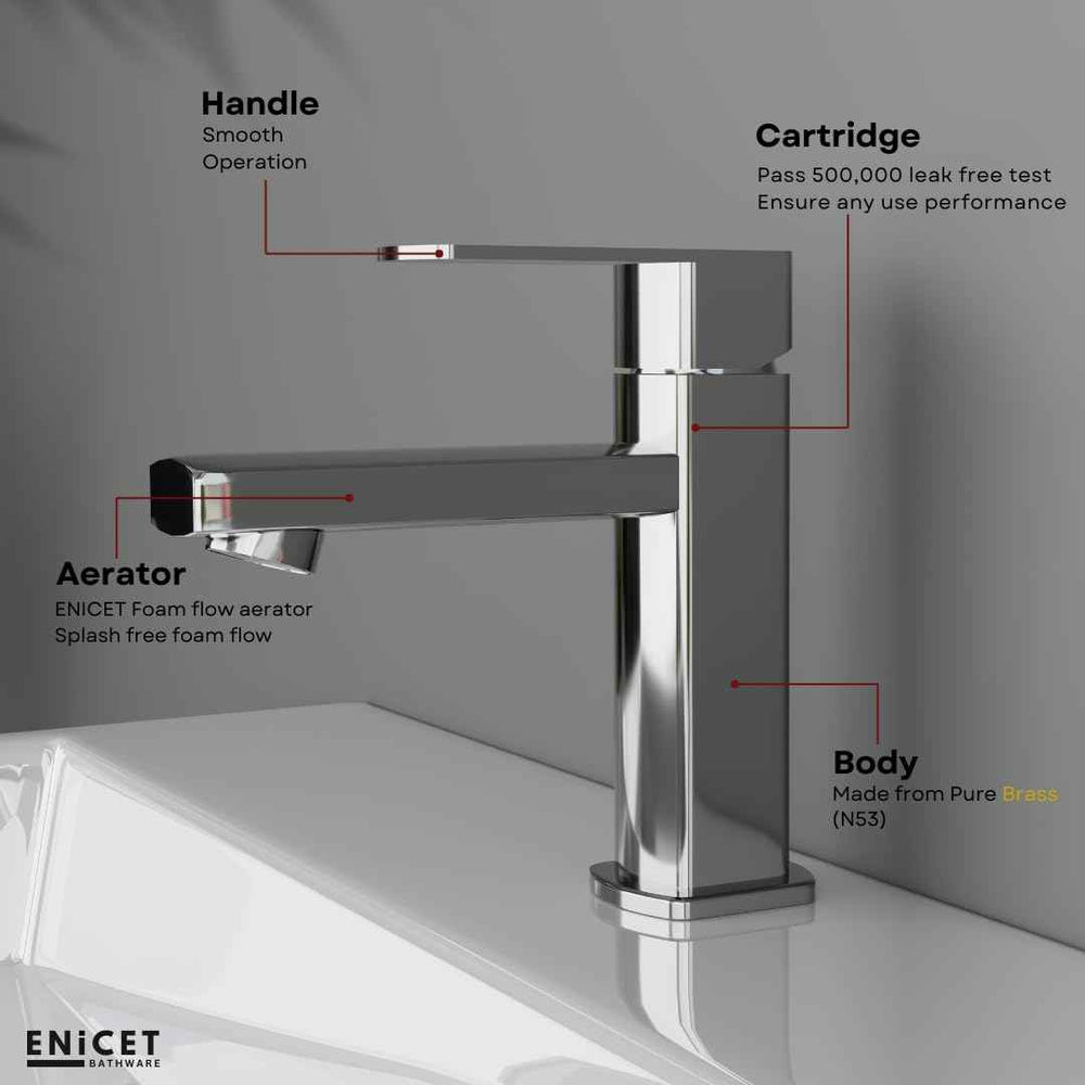 Brass Single Lever Basin Mixer - ENICET 6 Inch Tycoon Tap