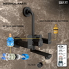 Enicet Wall Mixer with Overhead Shower Set - Matte Black - Enicet Bathware