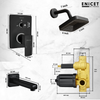 Brass High Flow Diverter Set With Overhead Shower, Black Finish, Bathroom Shower Set, Shower System, Hot And Cold Water Mixer Tap (Black Set) - Enicet Bathware