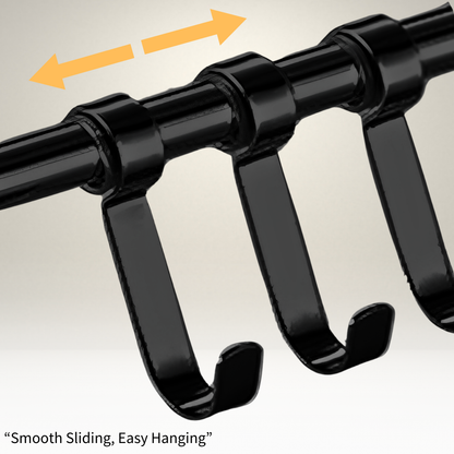 ENICET Stainless Steel Towel Rack for Bathroom, Matte Black, 24 Inch, SS-304, Folding Towel Holder Set, Bathroom Accessories Set,  Bathroom Towel Hanger Stand for Clothes, Towel Rod Bar