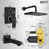 Brass High Flow Shower Diverter - ENICET 12 Inch Matte Black Set - Enicet Bathware