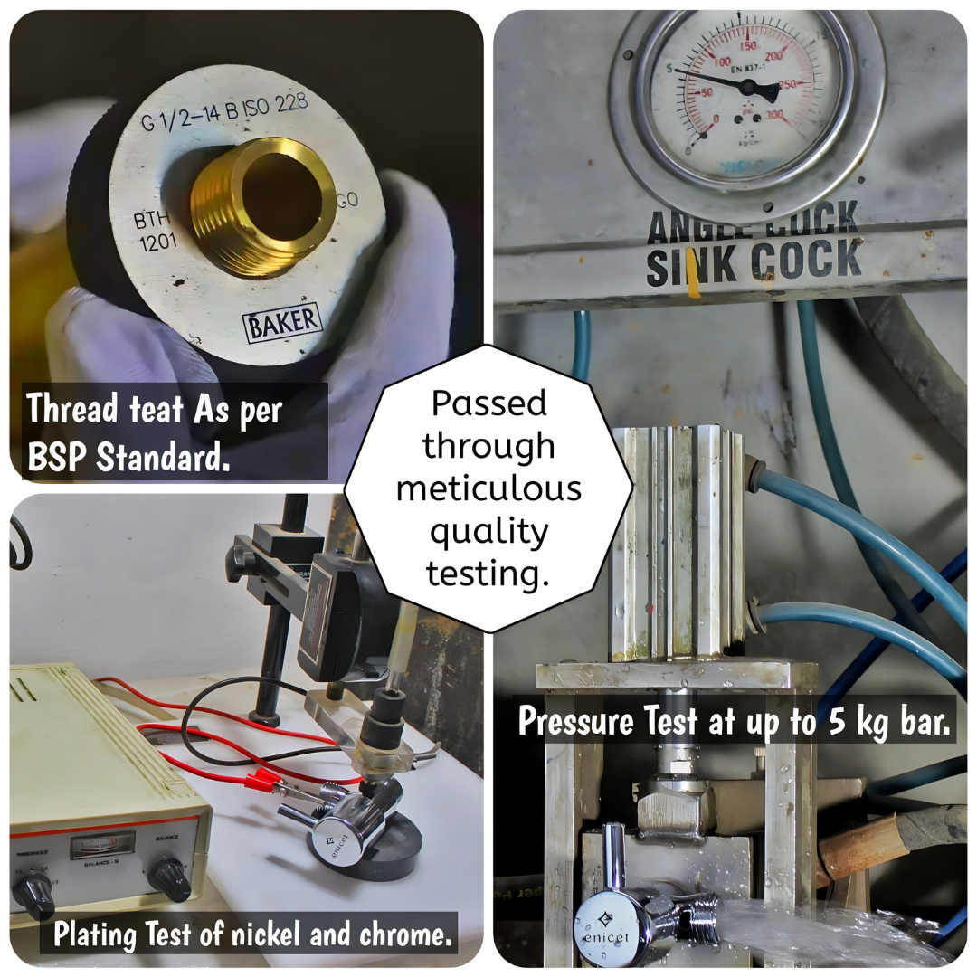 ENICET rust-resistant Angle Valve With Wall Flange, Angle Wall for Bathroom and wash Basin, Wall Angle for Washroom, Angle Cocke for Kitchen