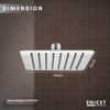 Ultra Slim Rain Shower - ENICET 6x6 Stainless Steel Shower Head - Enicet Bathware