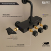Matte Black Wall Mixer - ENICET Piano Aluminium Bathroom Tap - Enicet Bathware