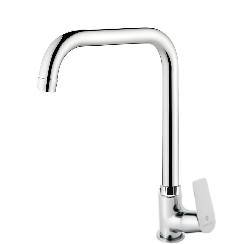 Brass Swan Neck Pillar Tap Extended Spout – Premium Brass Kitchen Tap | Enicet Bathware - Enicet Bathware